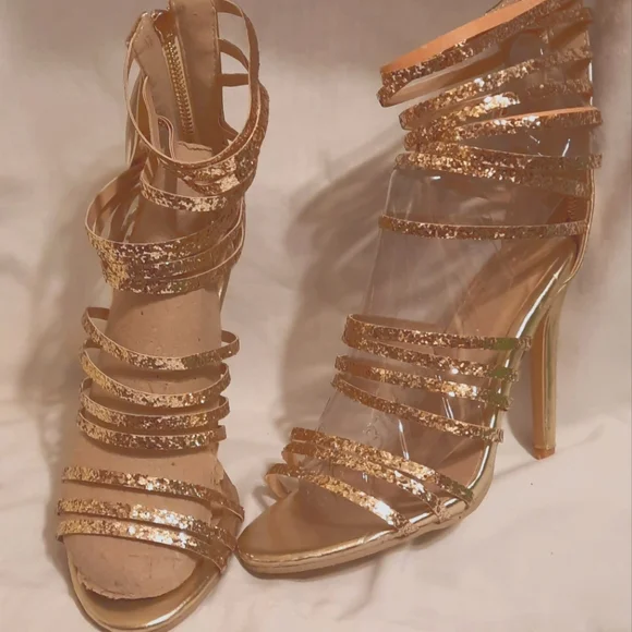 Shoes | Gold Sparkle Dress Shoe | Poshmark